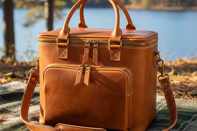 Kühltasche aus Leder